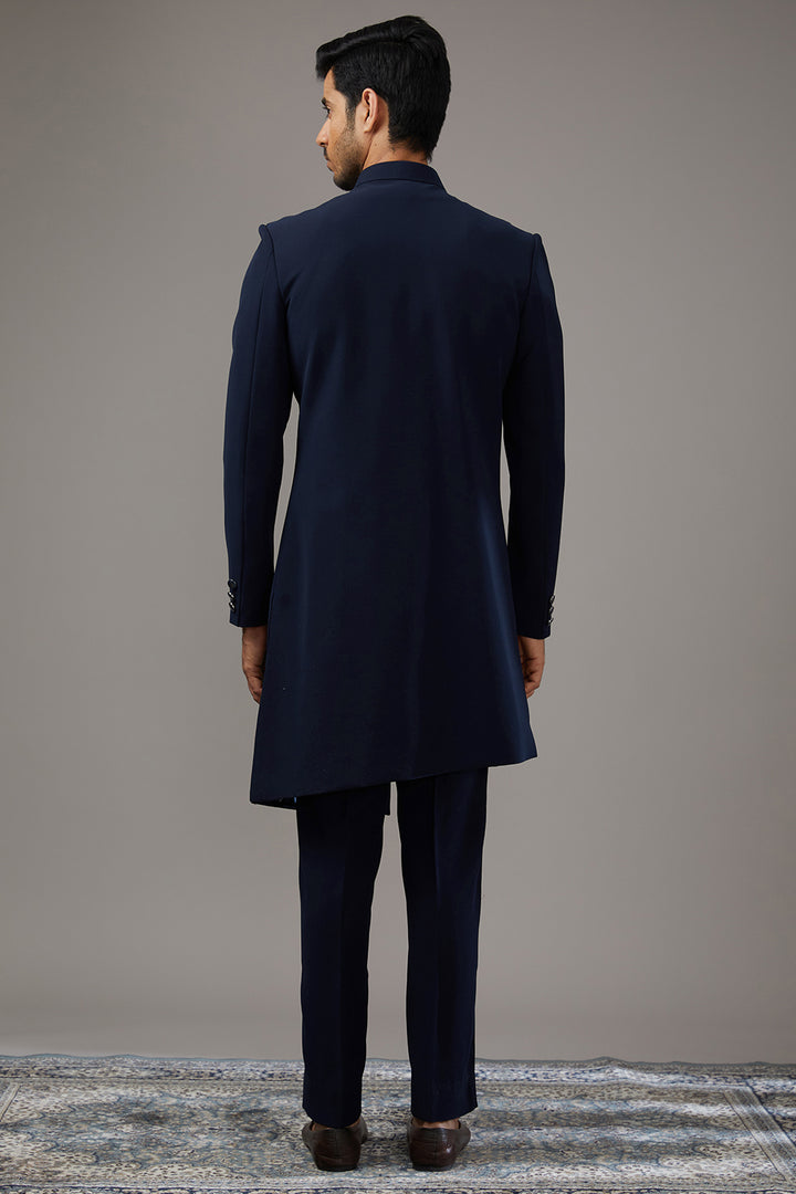 Navy Blue Elegance Indo-Western Set