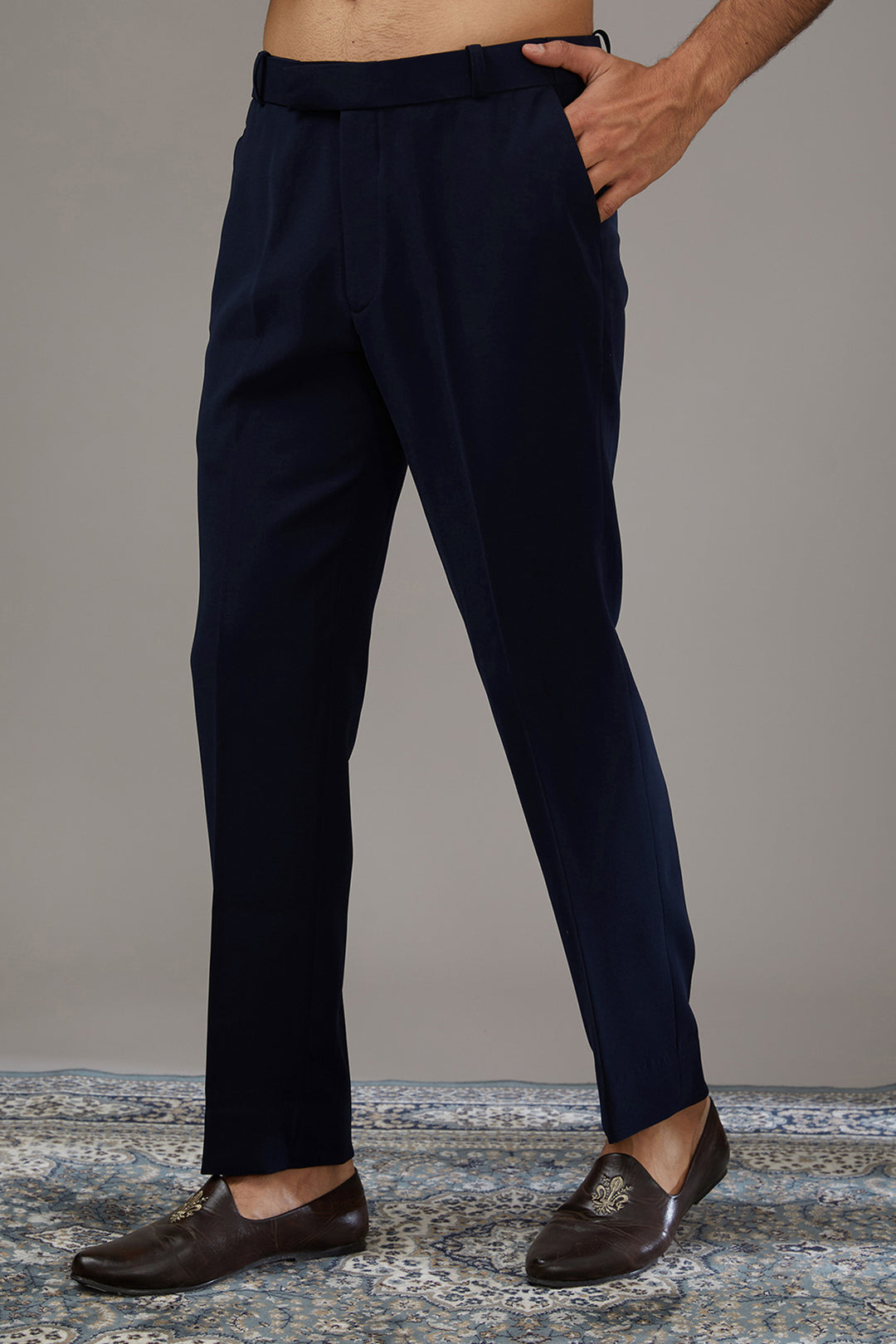 Navy Blue Elegance Indo-Western Set