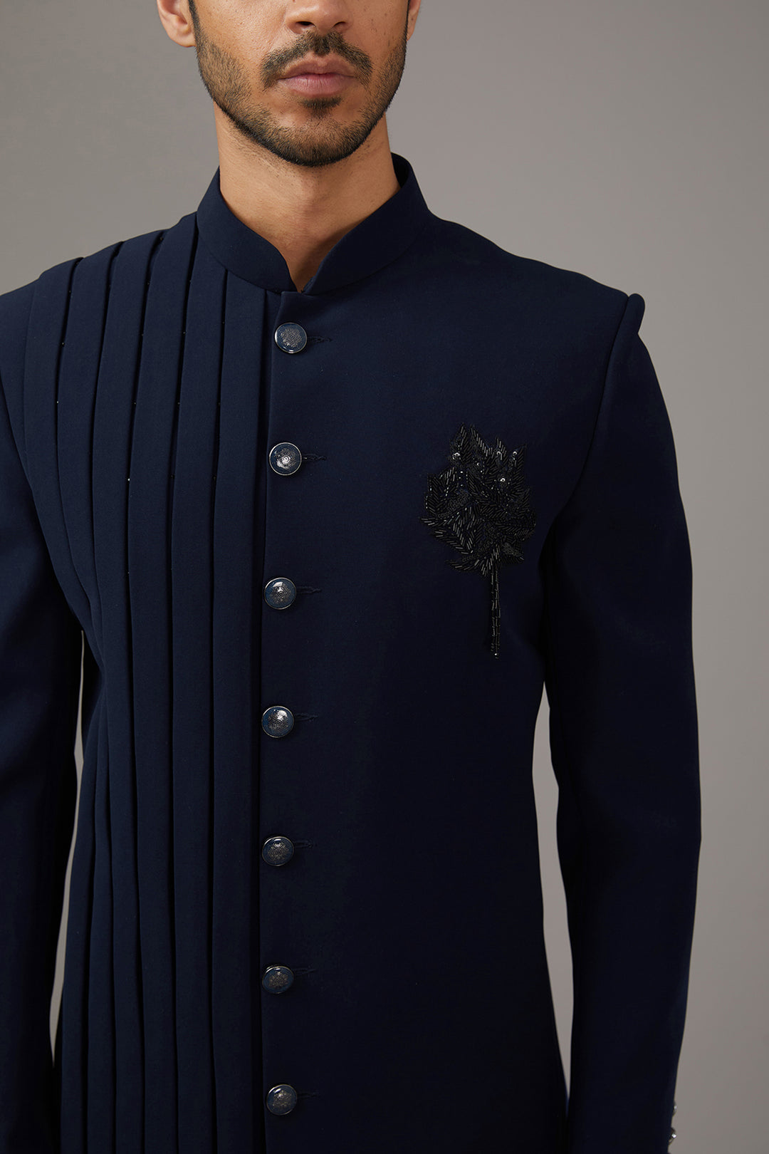 Navy Blue Elegance Indo-Western Set