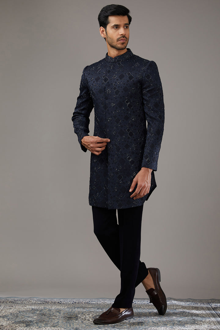 Blue Horizon Fusion Indo-Western Set