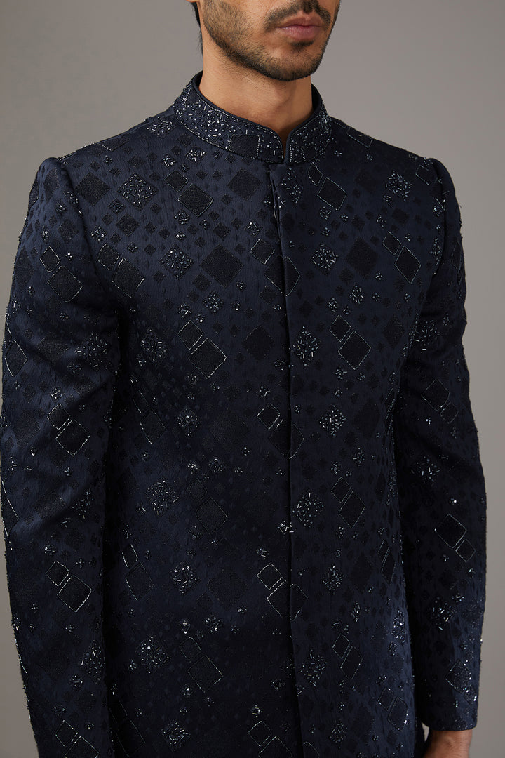 Blue Horizon Fusion Indo-Western Set