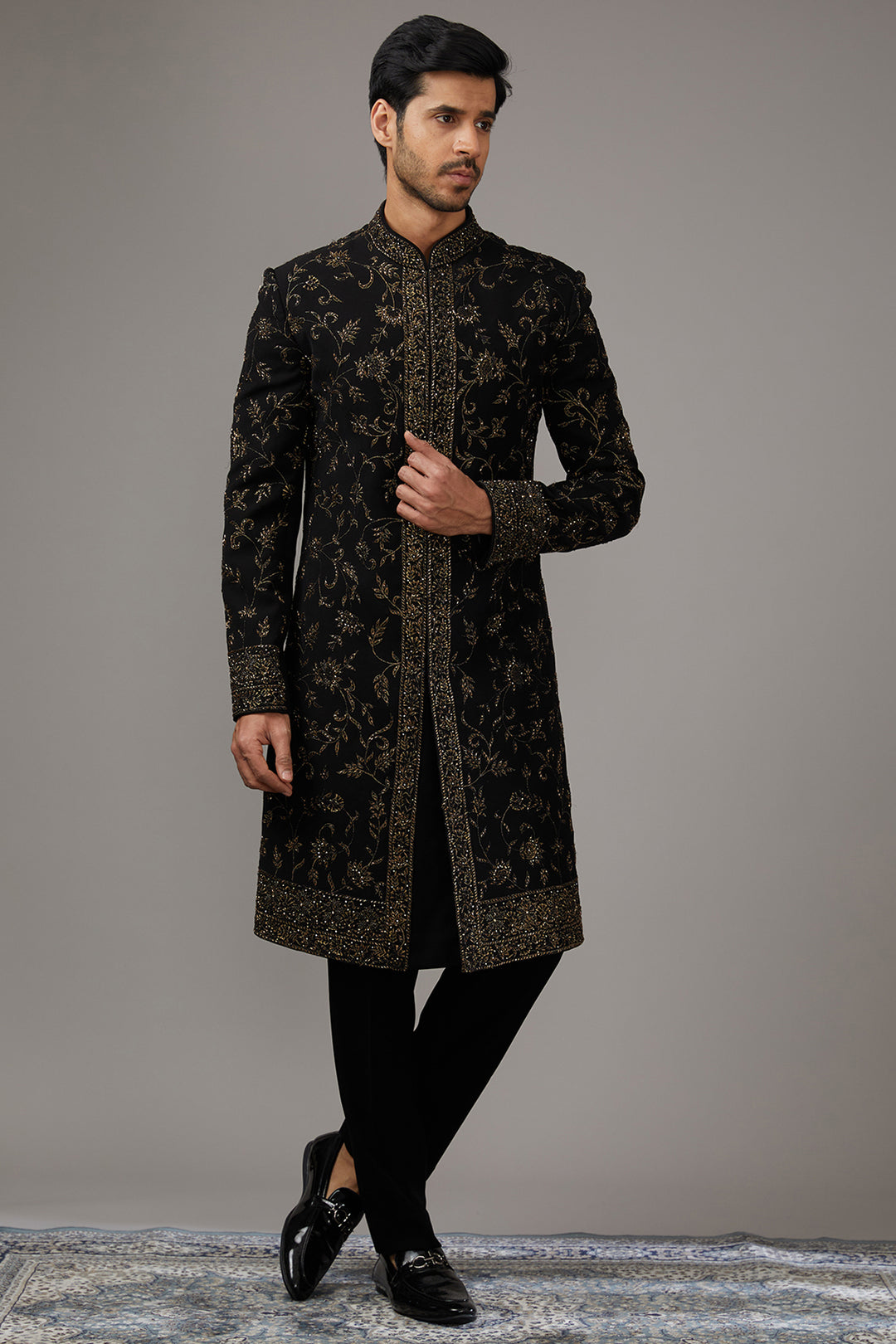 Midnight Gilded Indo-Western Set
