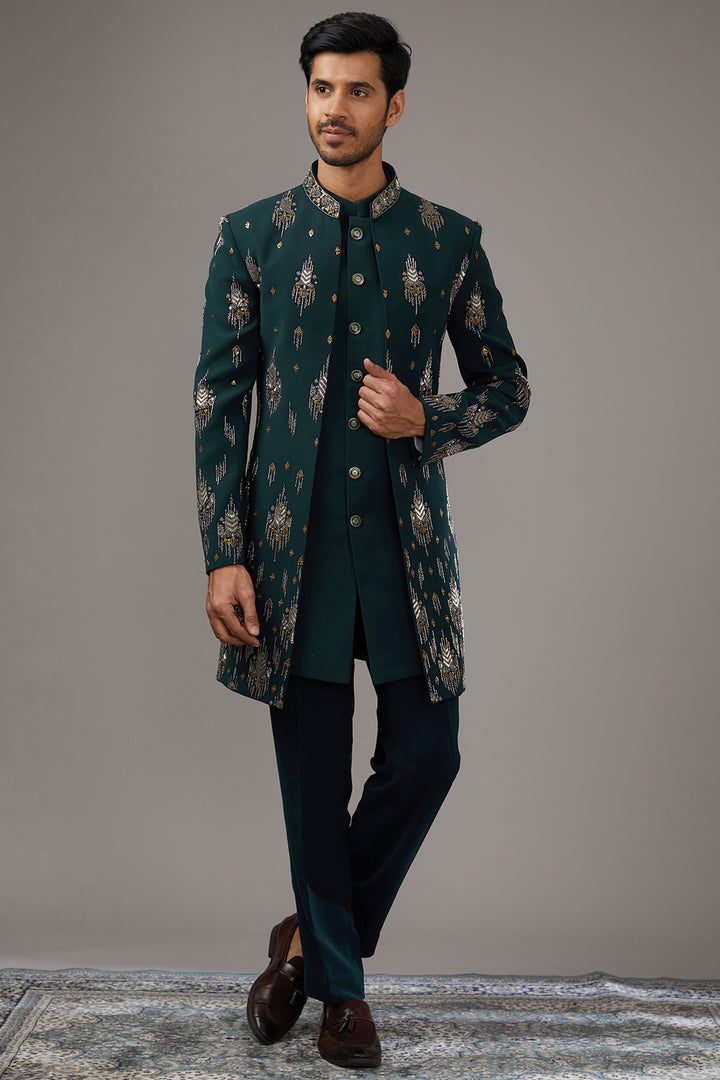 Golden Verdant Indo-Western Set