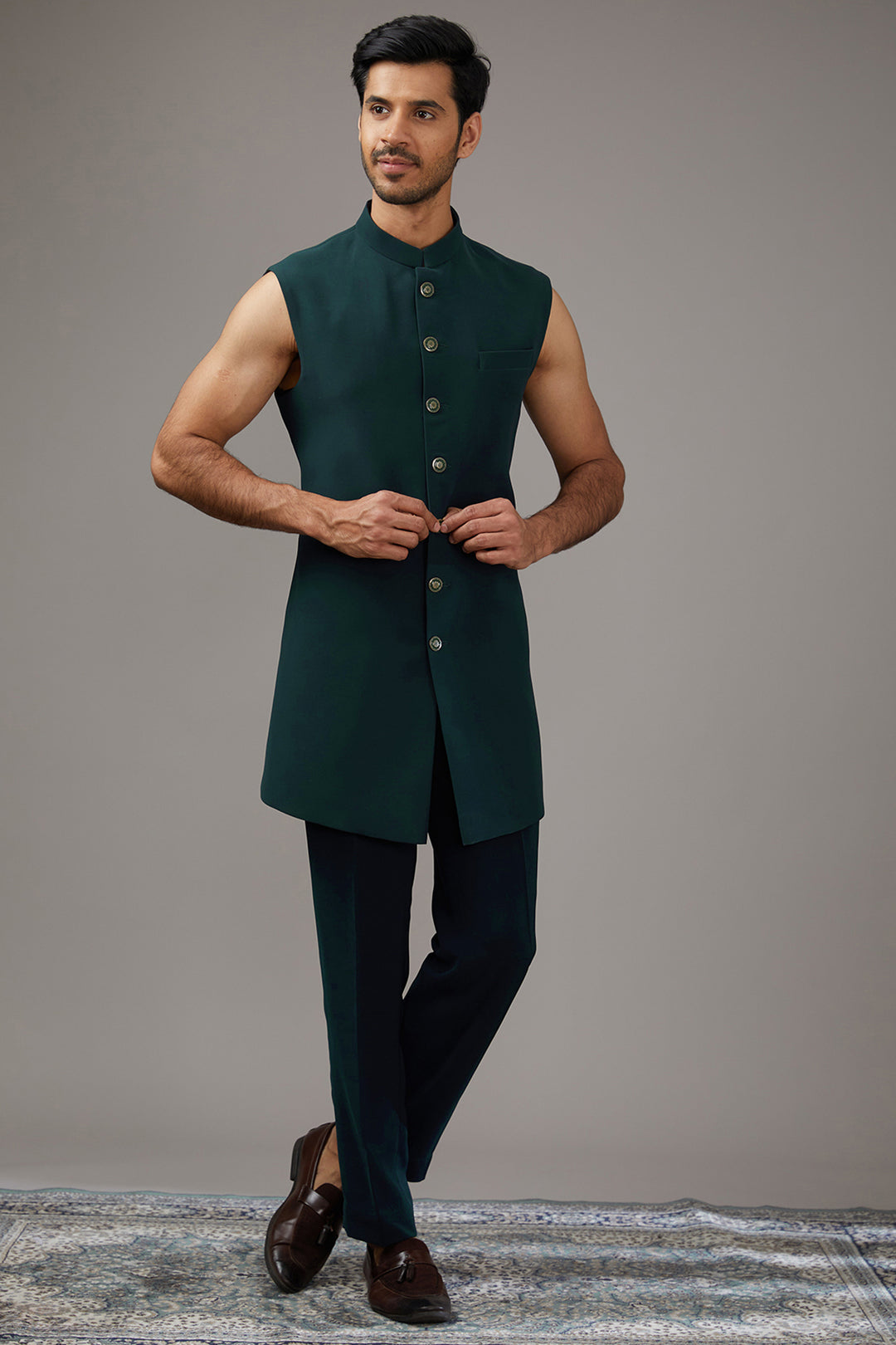 Golden Verdant Indo-Western Set