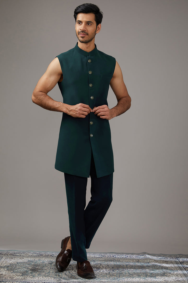 Golden Verdant Indo-Western Set