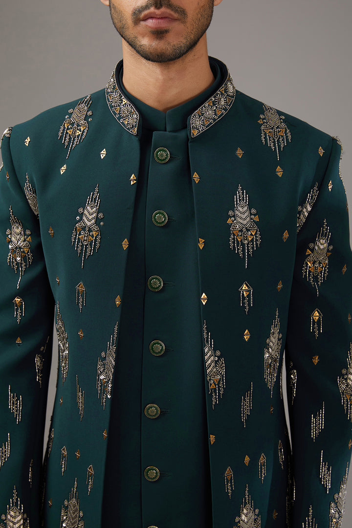 Golden Verdant Indo-Western Set