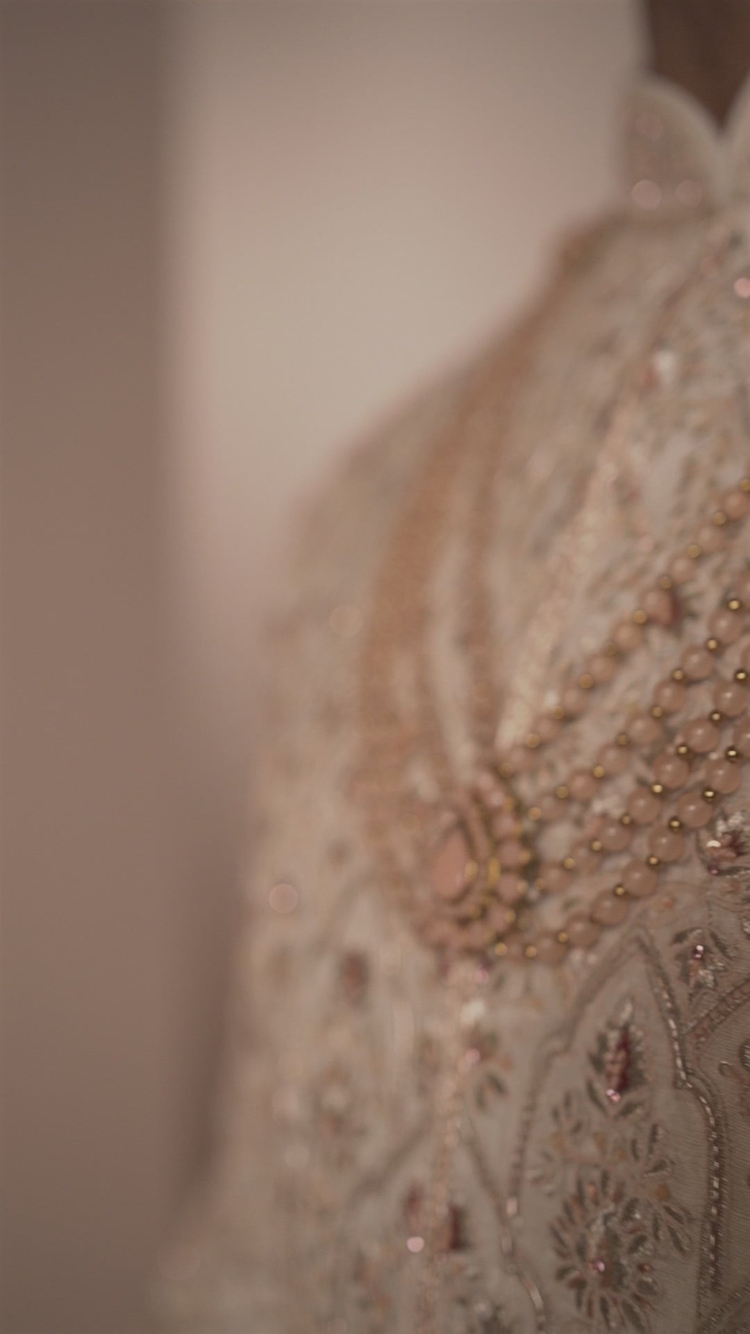 Ivory Silk Sherwani in Symmetric Motifs