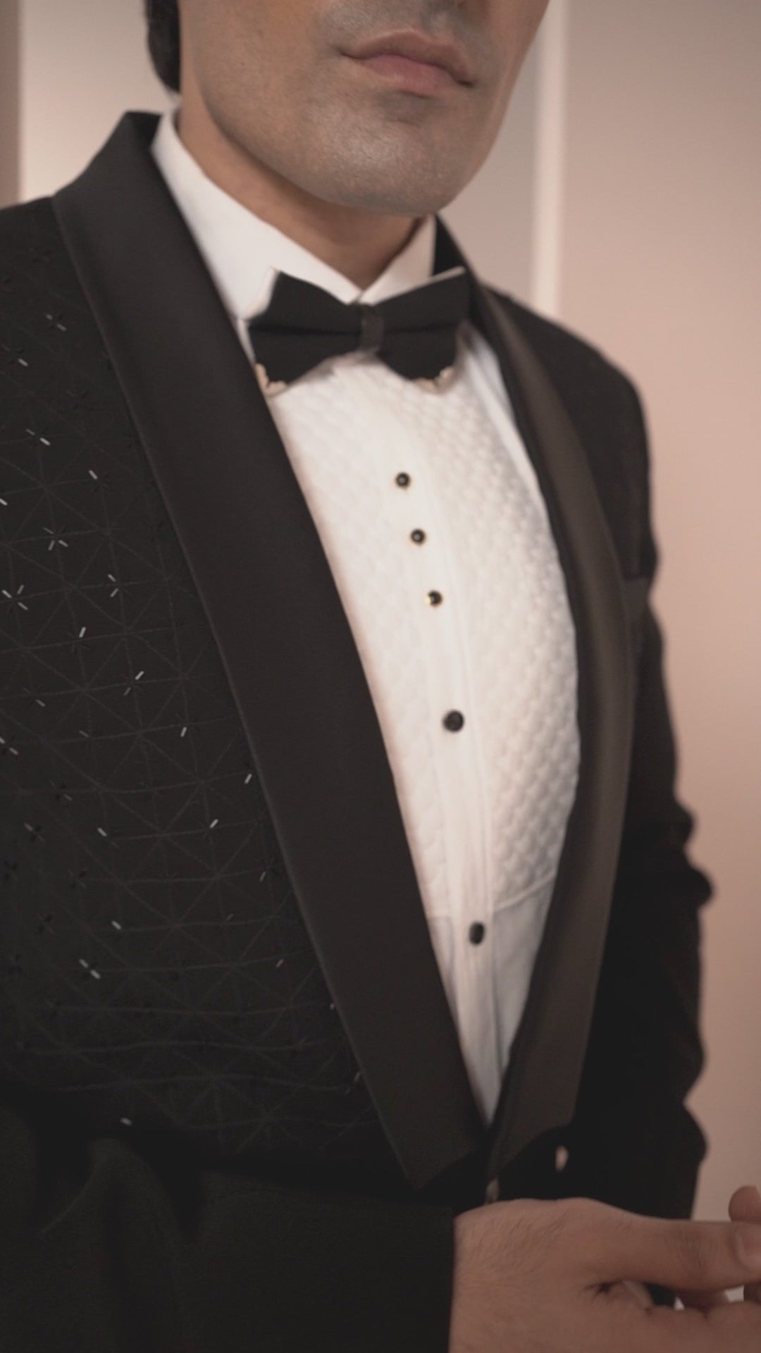 Black Suit with Self Thread & Cut Dana Work