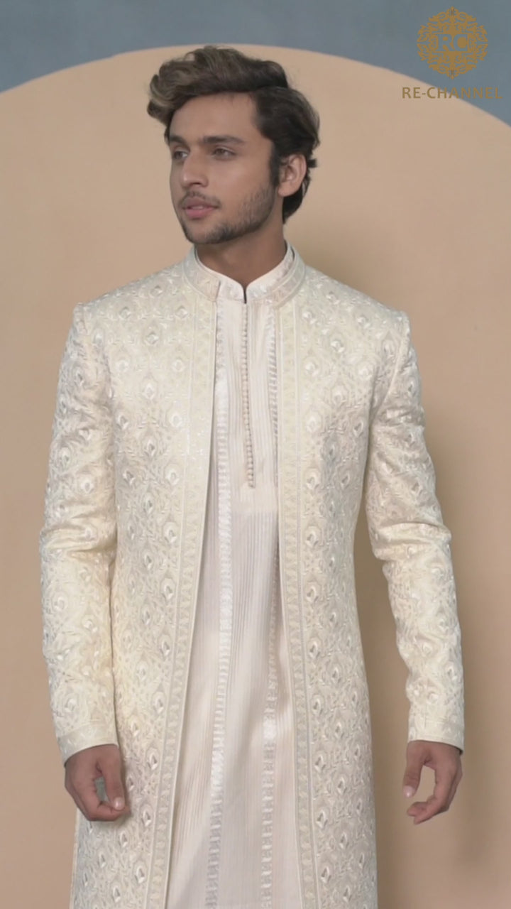 Off White Indo Western