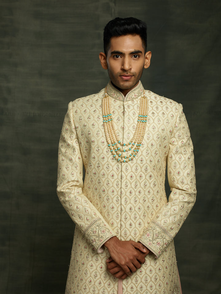 Groom's wear sherwani with elephant motif