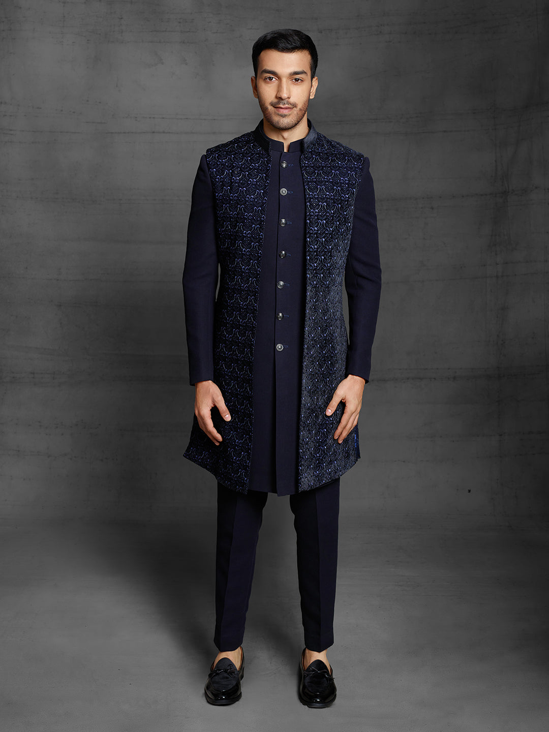 Blue indo-werstern with jacket.