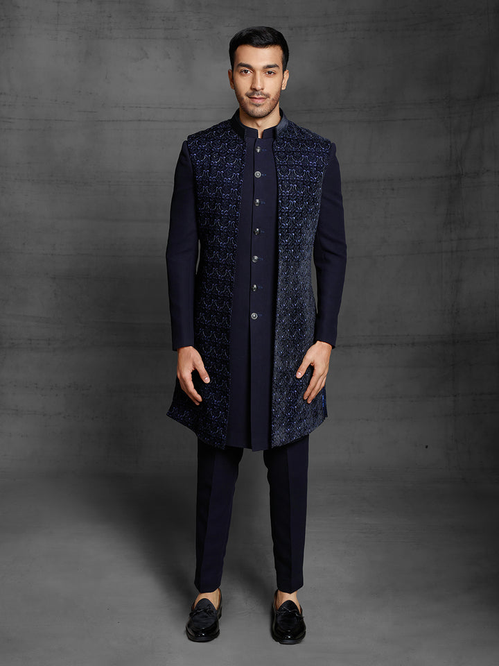 Blue indo-werstern with jacket.