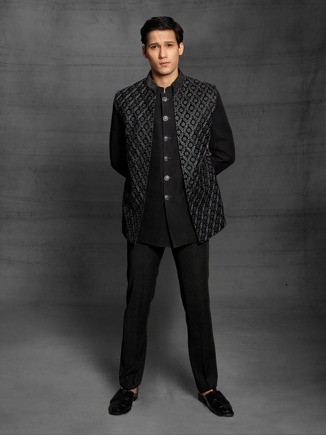 Black jodhpuri with jacket