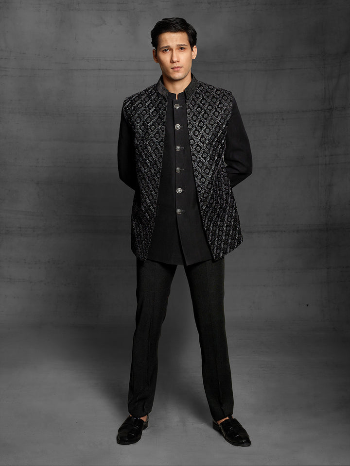 Black jodhpuri with jacket