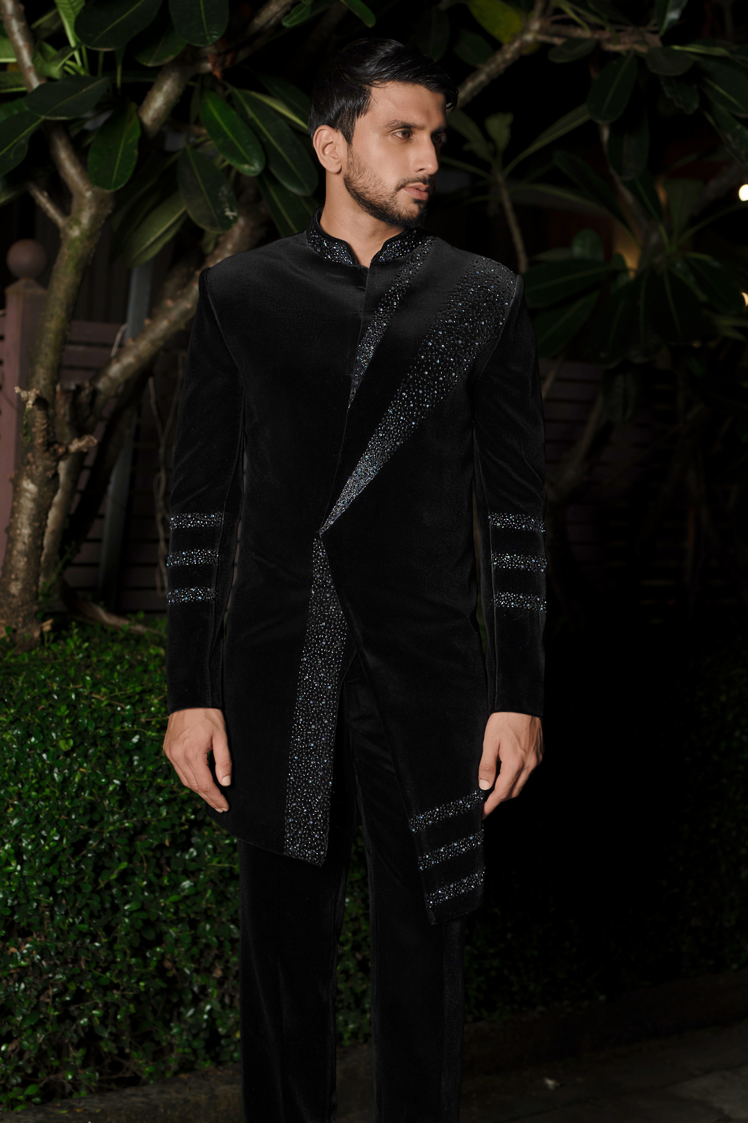 Black Prism Velvet Indo-Western