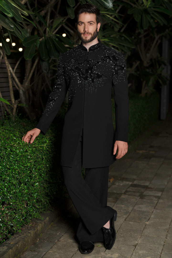 Abstract Velvet Patch Indo-Western