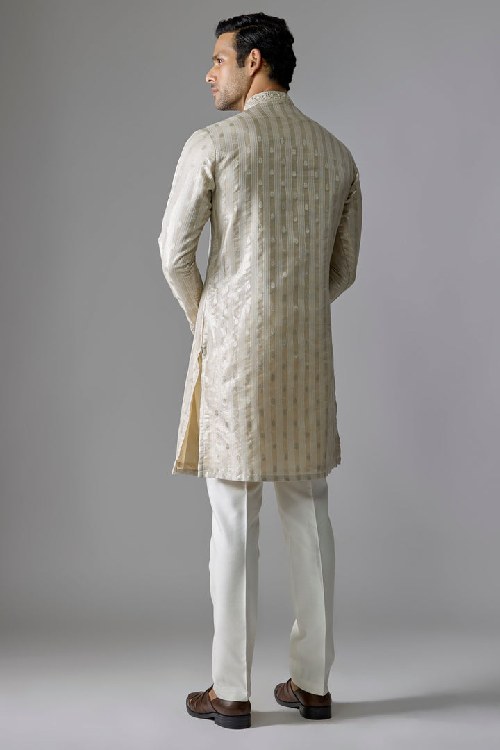 Light Gold Embellished Kurta Set