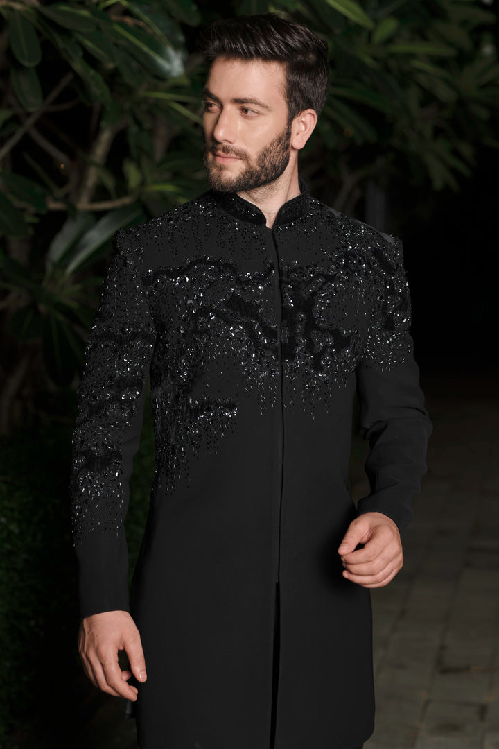 Abstract Velvet Patch Indo-Western