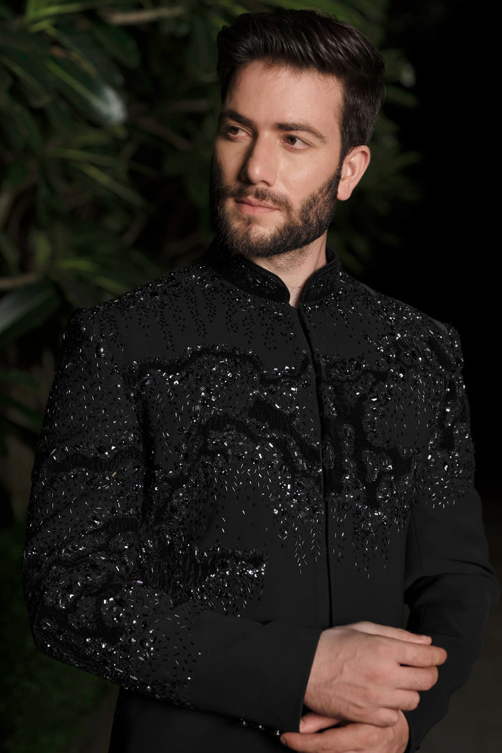 Abstract Velvet Patch Indo-Western