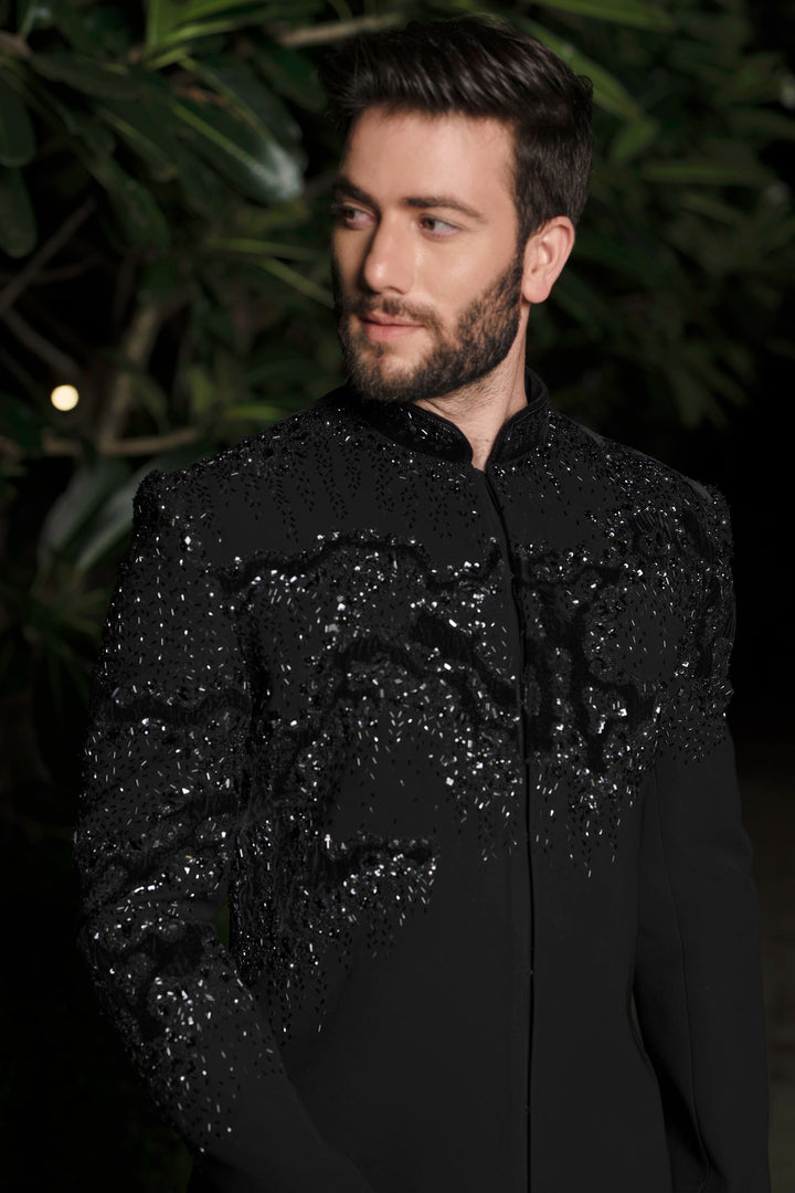 Abstract Velvet Patch Indo-Western