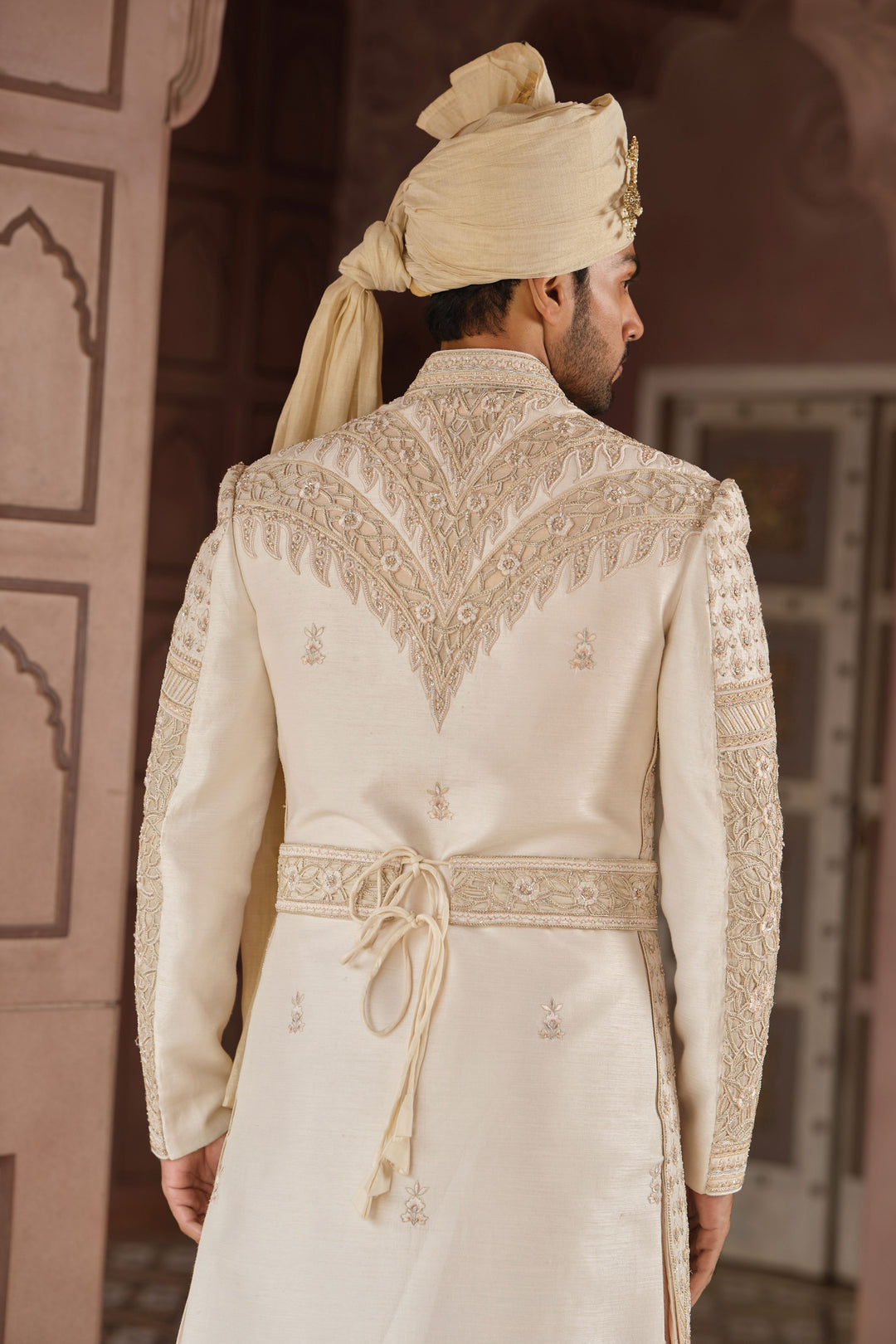 Light Gold Imperial Sherwani