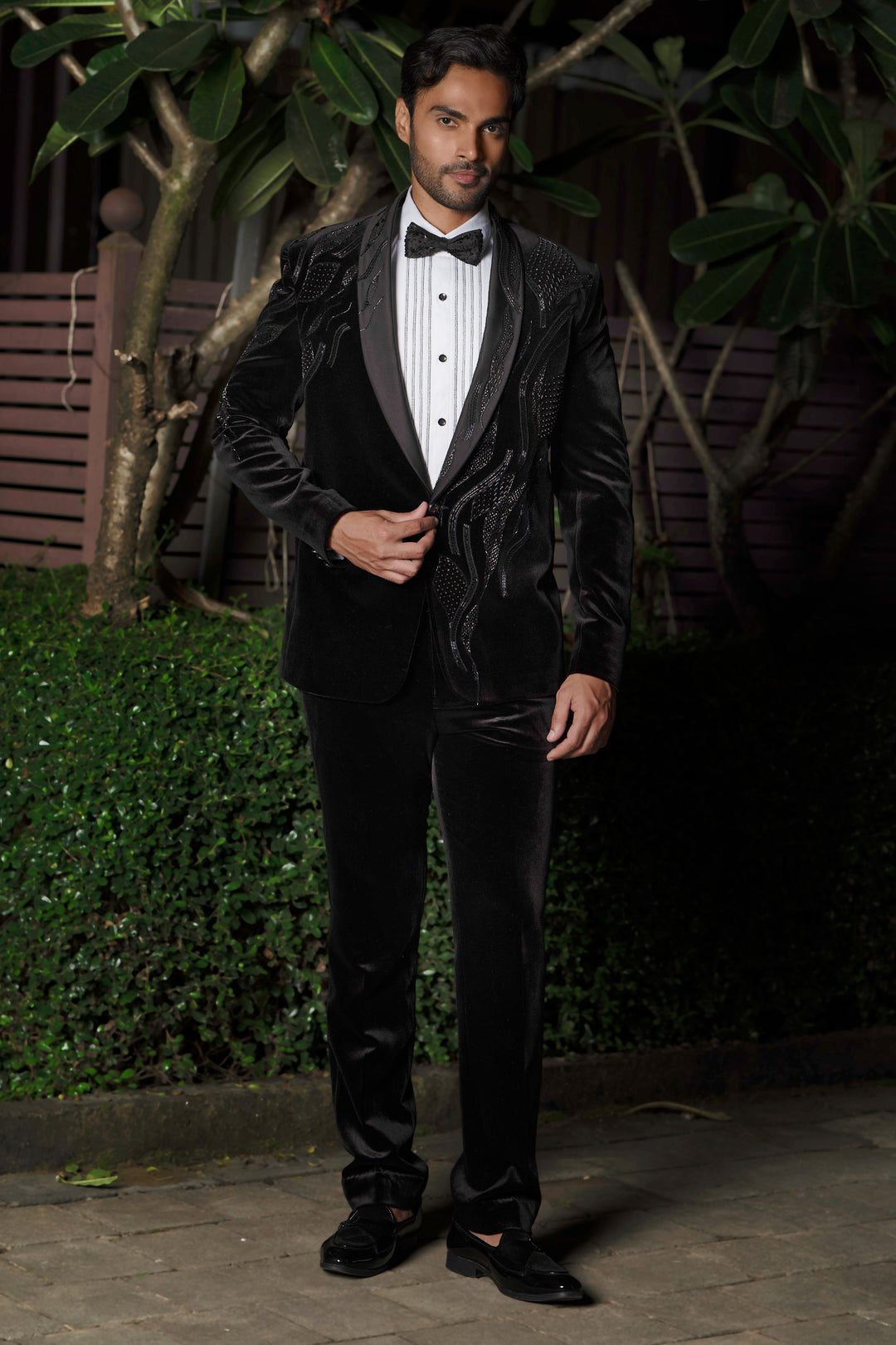 Wavesculpt Noir Velvet Suit