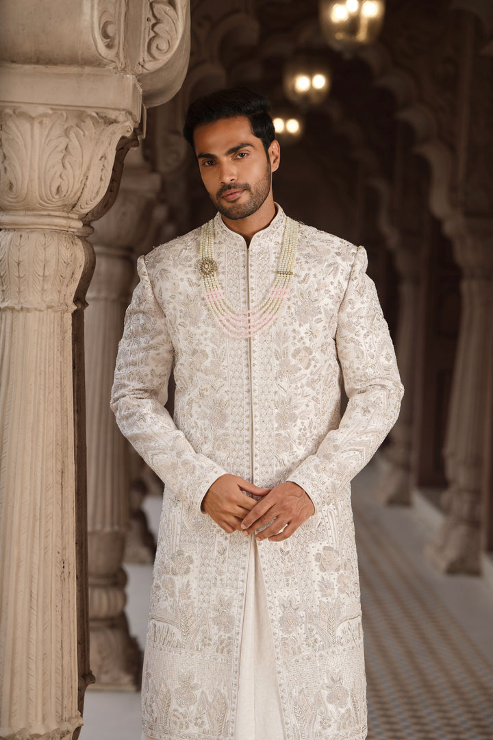 Powder Bloom Opulence Sherwani