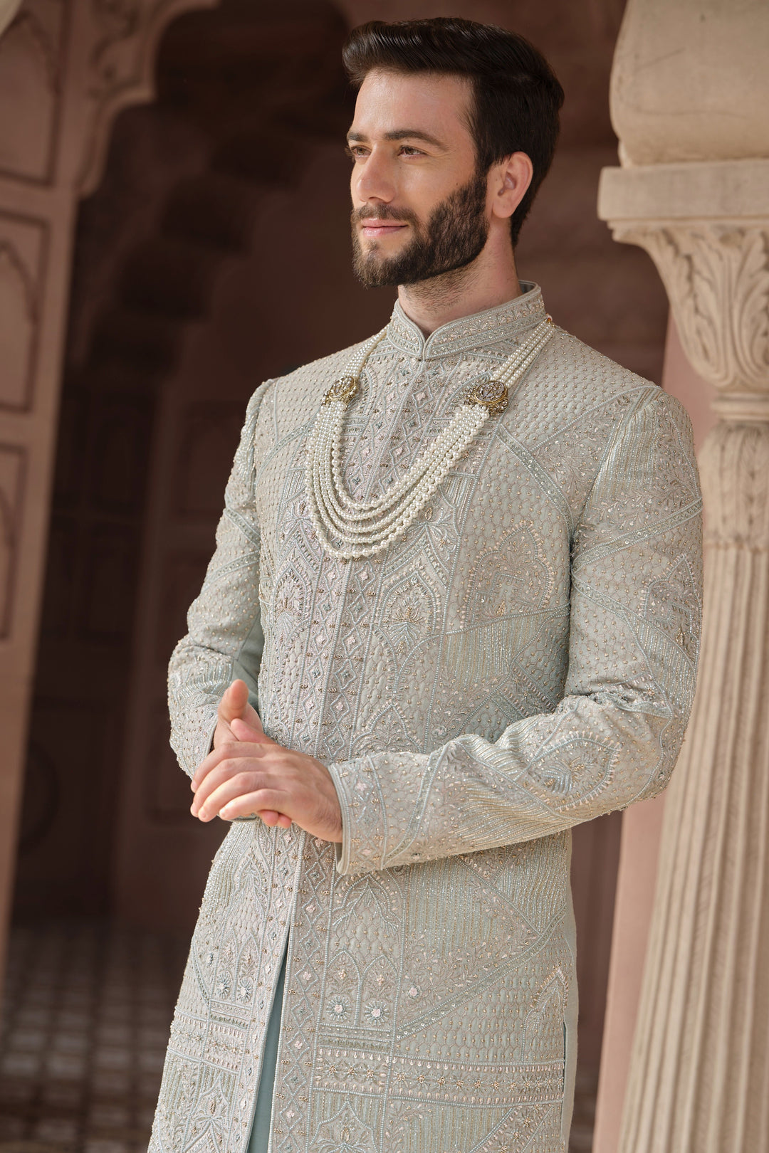 Sage Whispered Elegance Sherwan