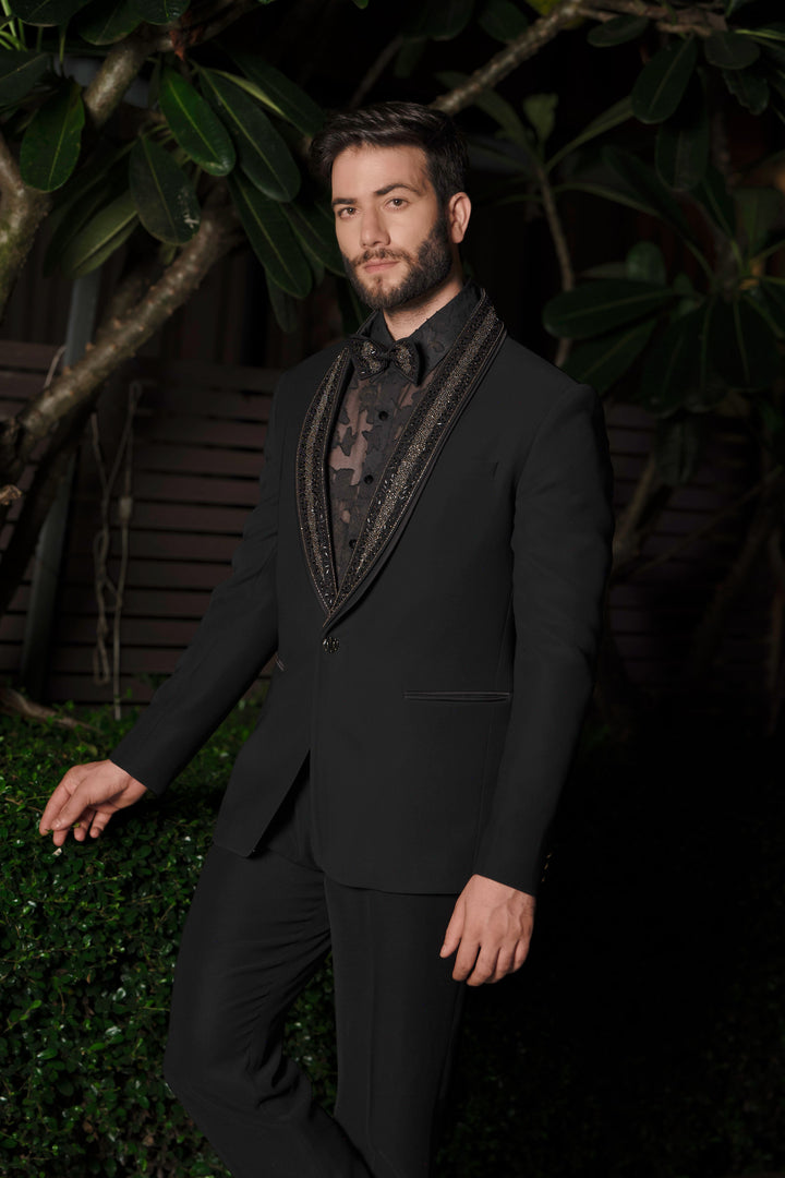 Midnight Gold Accent Suit