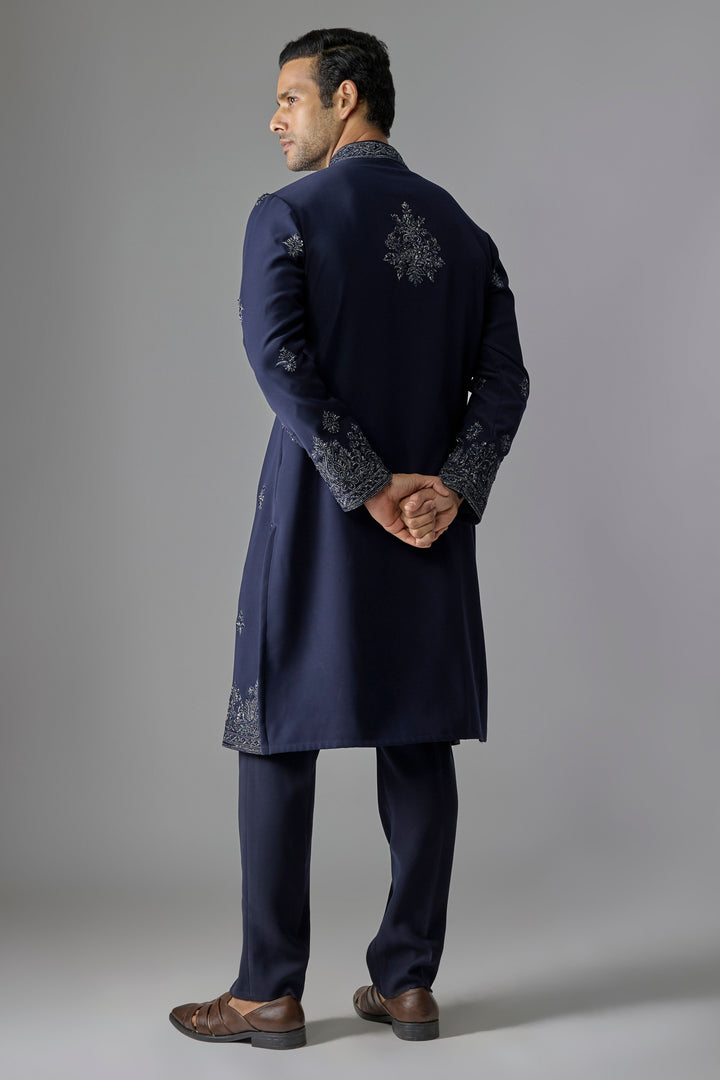 Blue Embellished Craft Kurta Set