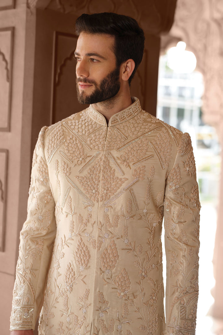 Gilded Handcrafted Tissue Sherwani