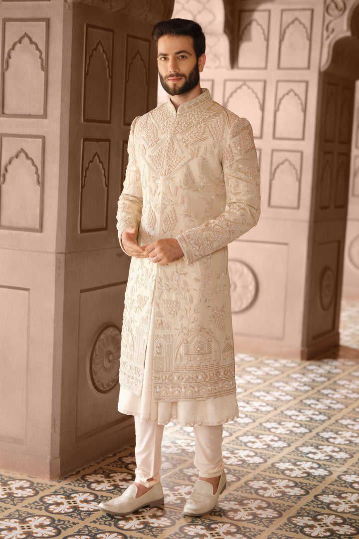 Gilded Handcrafted Tissue Sherwani