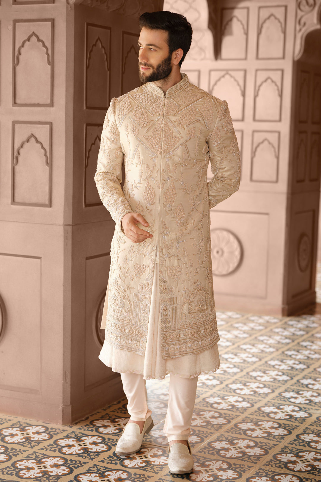 Gilded Handcrafted Tissue Sherwani