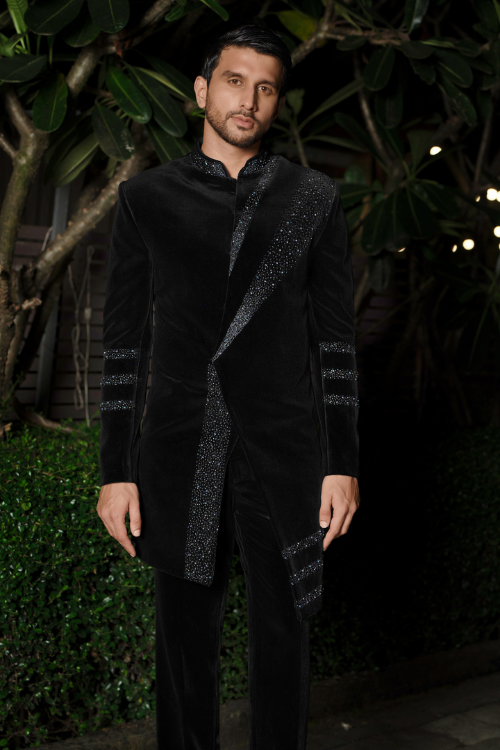 Black Prism Velvet Indo-Western