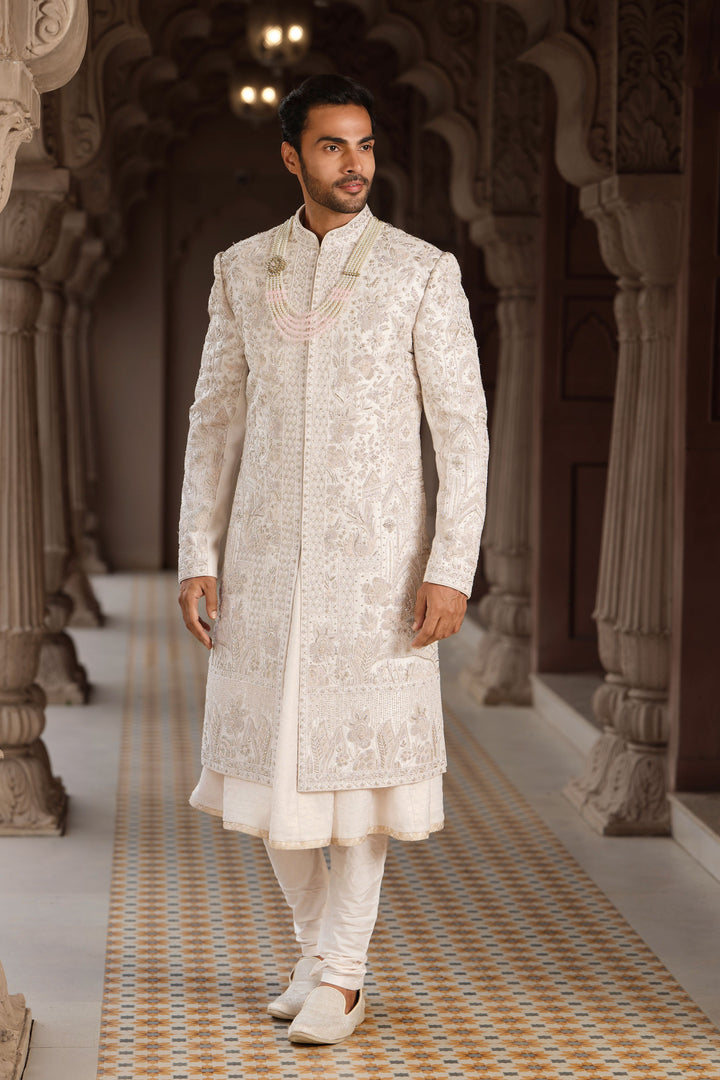 Powder Bloom Opulence Sherwani