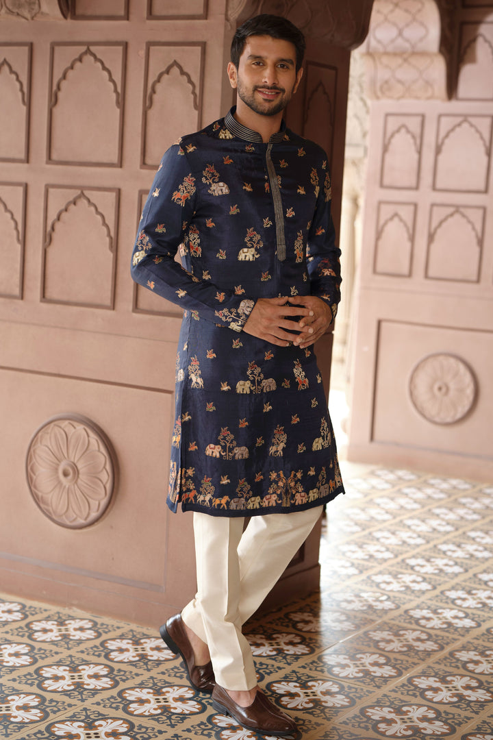 Golden Heritage Navy Kurta