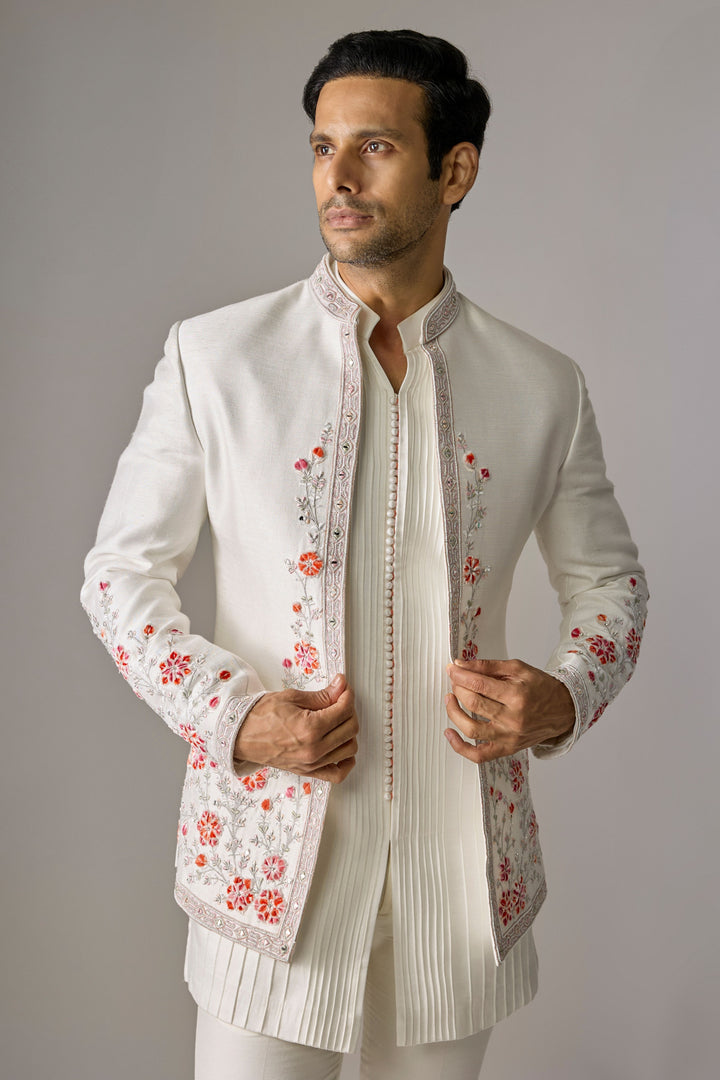 White Silk Artisan Indo-Western