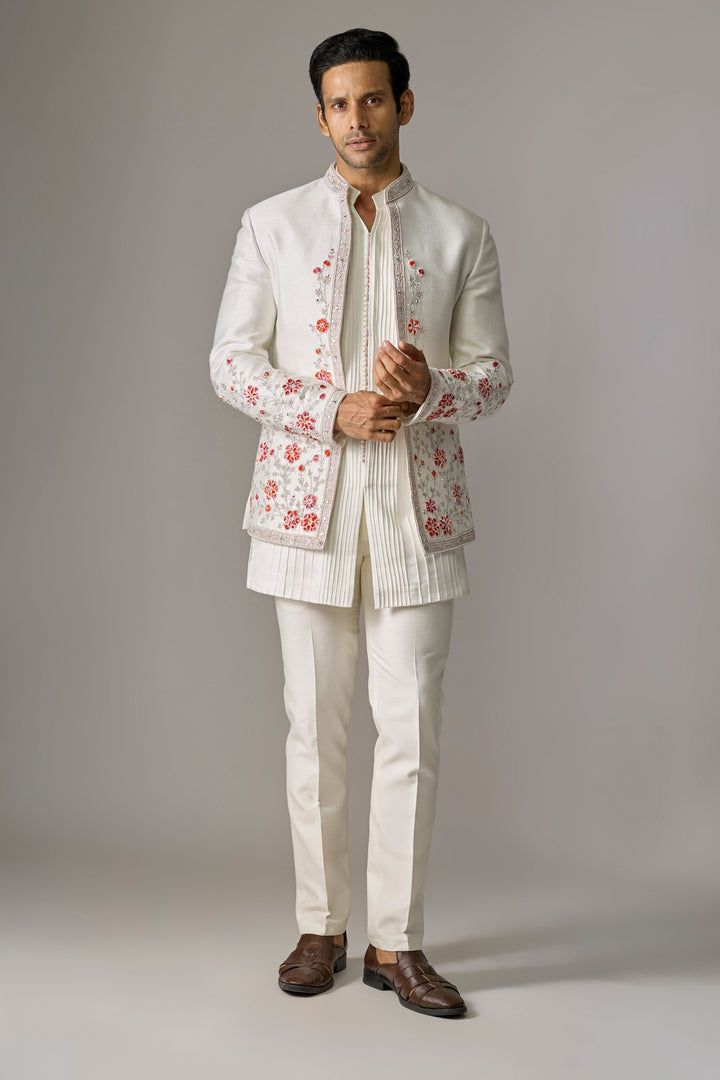 White Silk Artisan Indo-Western