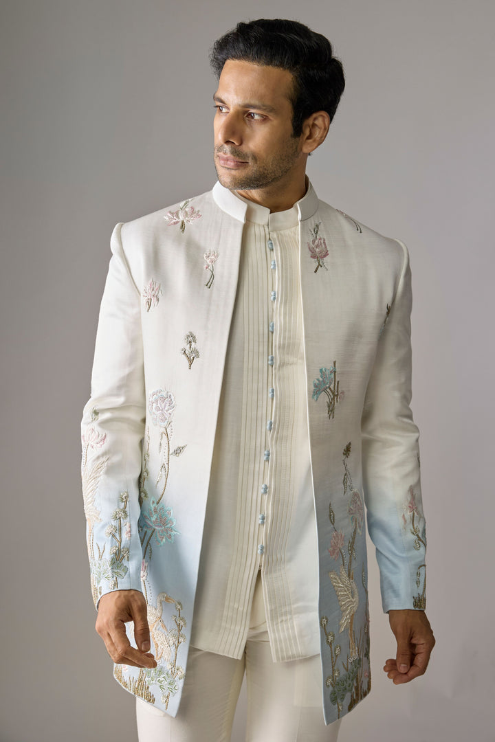 Gradient Knotwork Silk Indo-Western