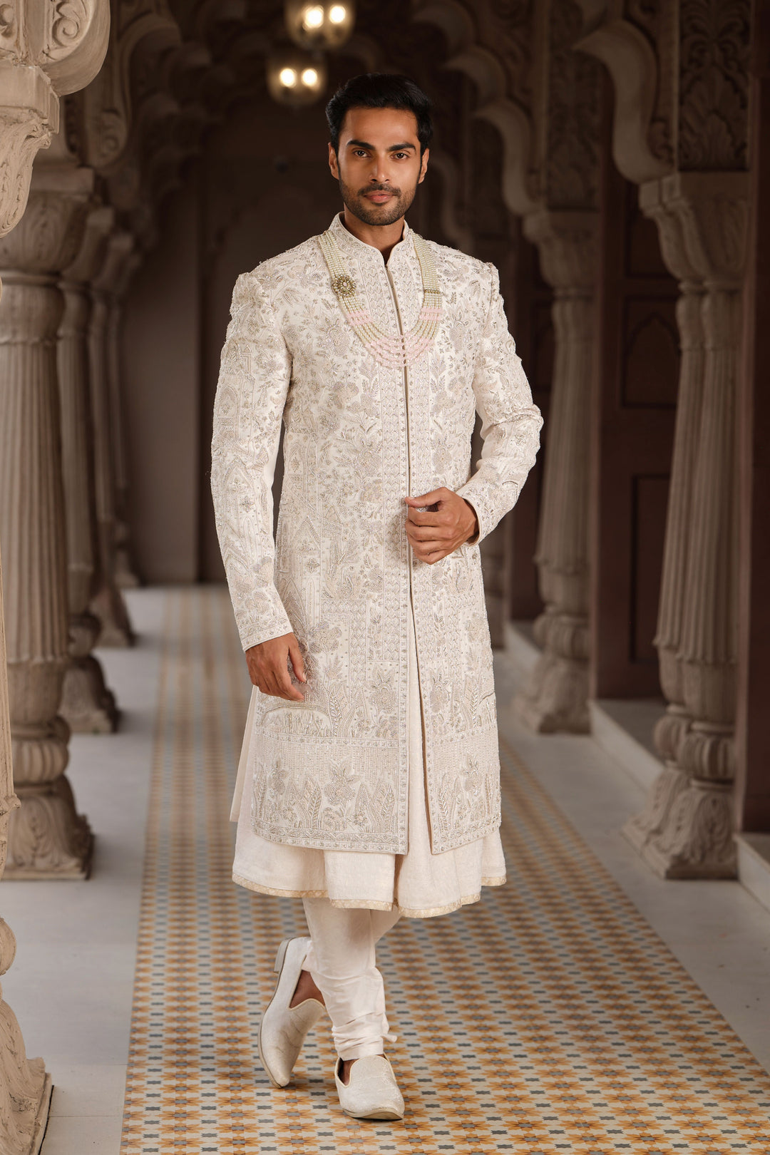 Powder Bloom Opulence Sherwani