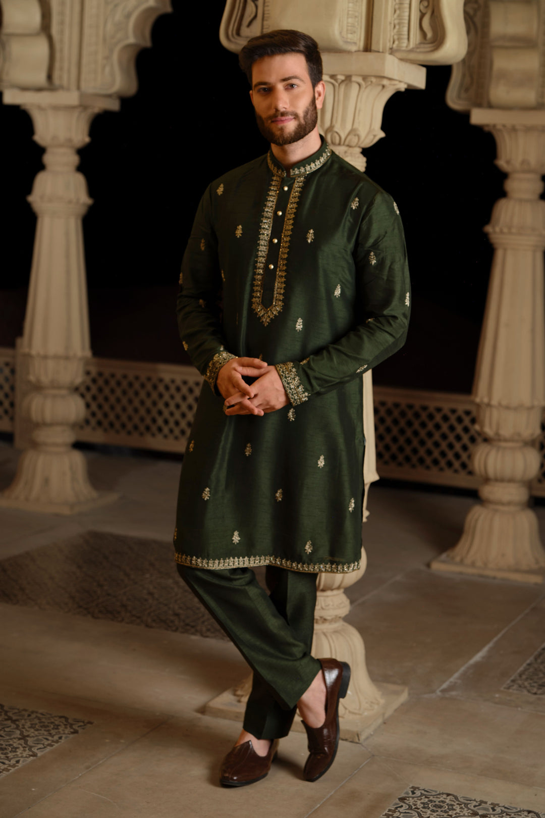 Forest Bloom Regal Kurta