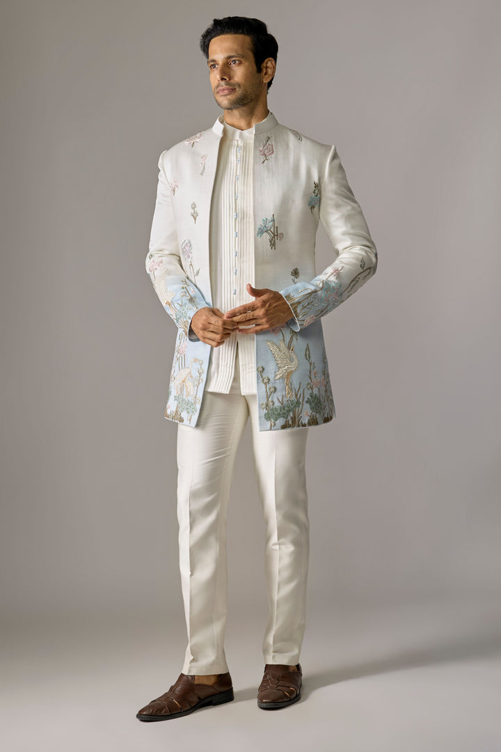 Gradient Knotwork Silk Indo-Western