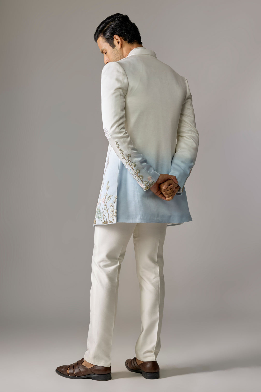 Gradient Knotwork Silk Indo-Western