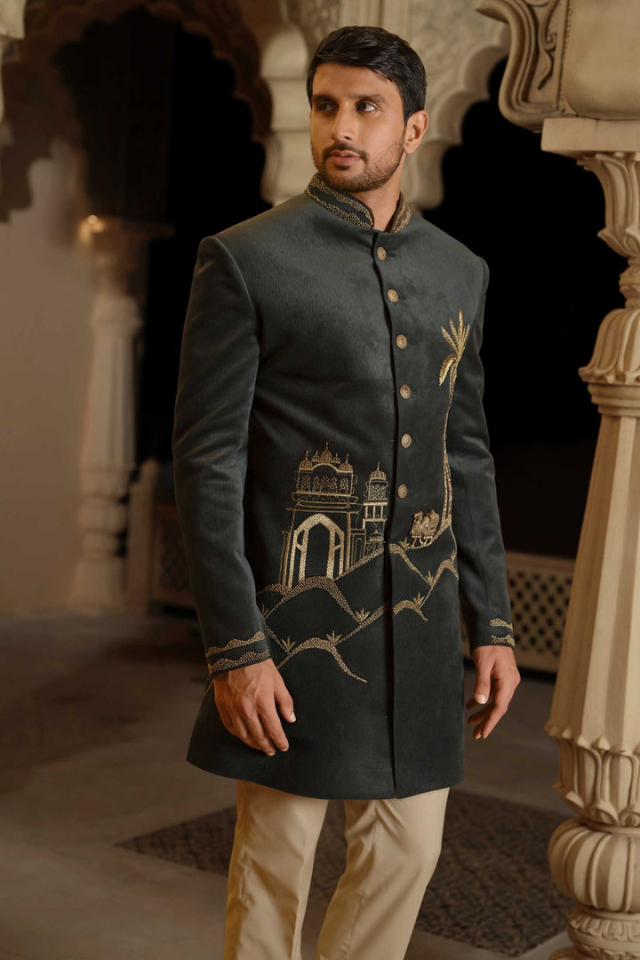 Green Terrain Camel Indo-Western