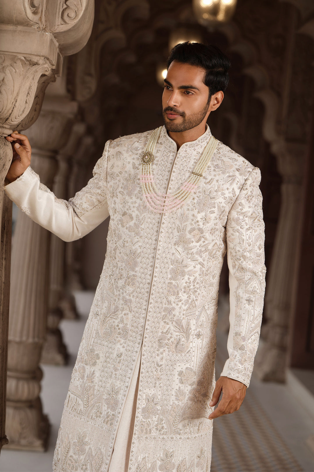 Powder Bloom Opulence Sherwani