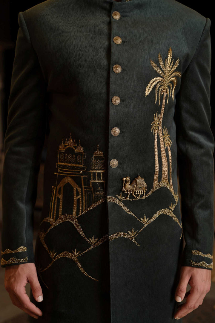 Green Terrain Camel Indo-Western