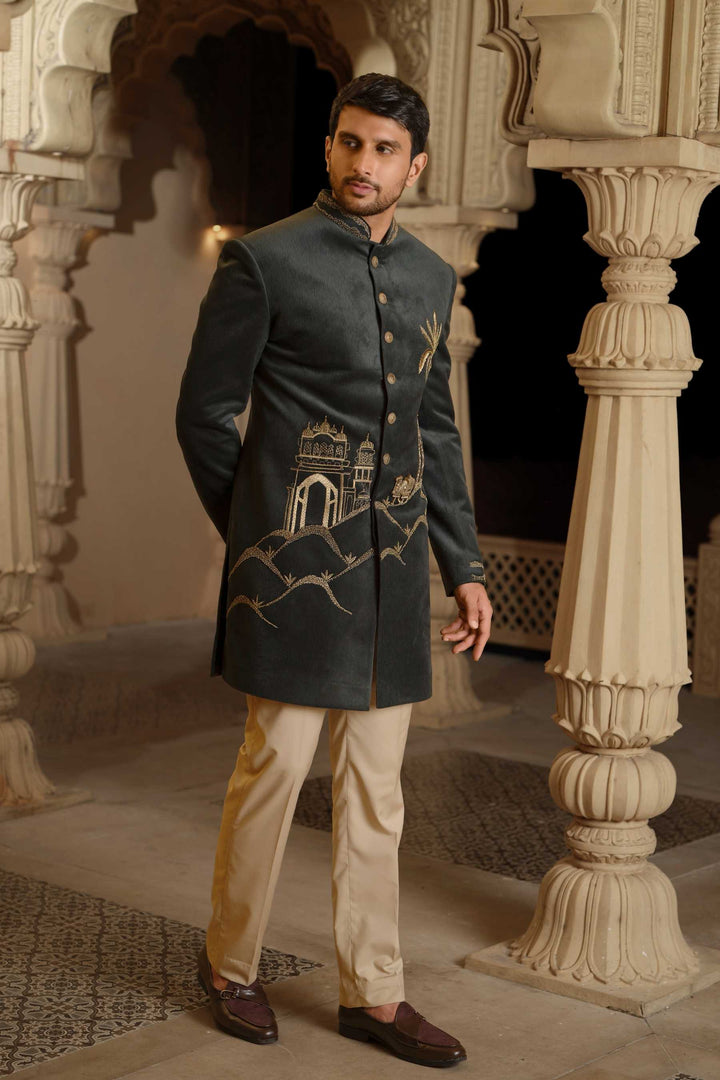 Green Terrain Camel Indo-Western