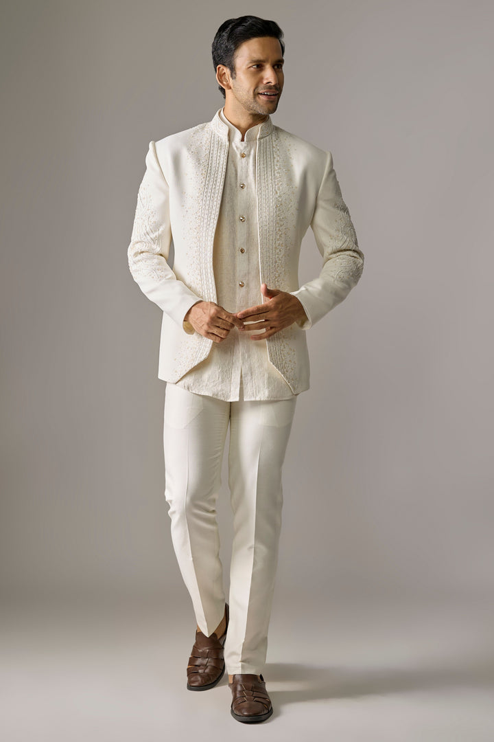 Cream Pearl Surface Indo-Western