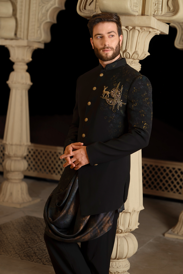 Deer Accented Cowl Indo-Western