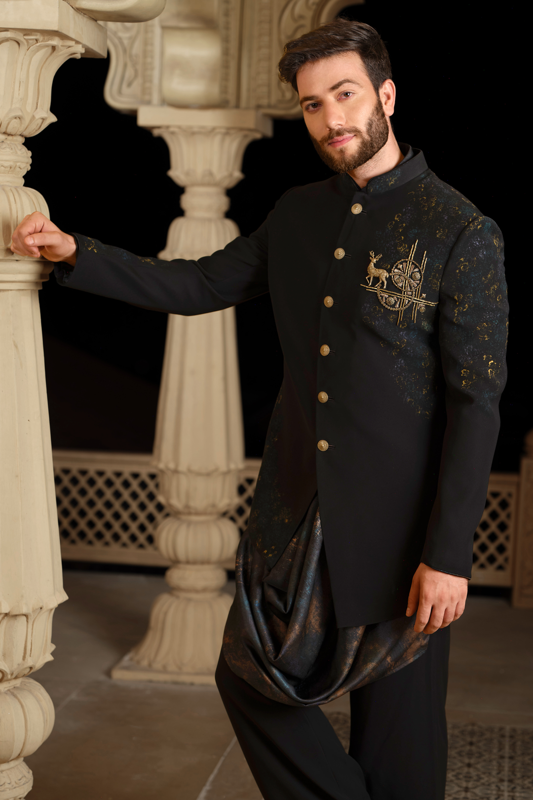 Deer Accented Cowl Indo-Western